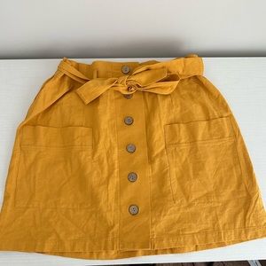 Mini skirt- Mustard color